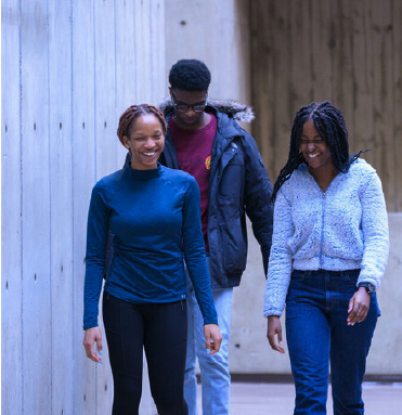 Students walking on campus