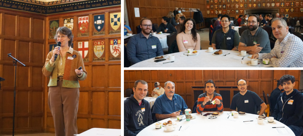 Collage of speaker and participants at the 2022 ITS All-Staff Town Hall event.