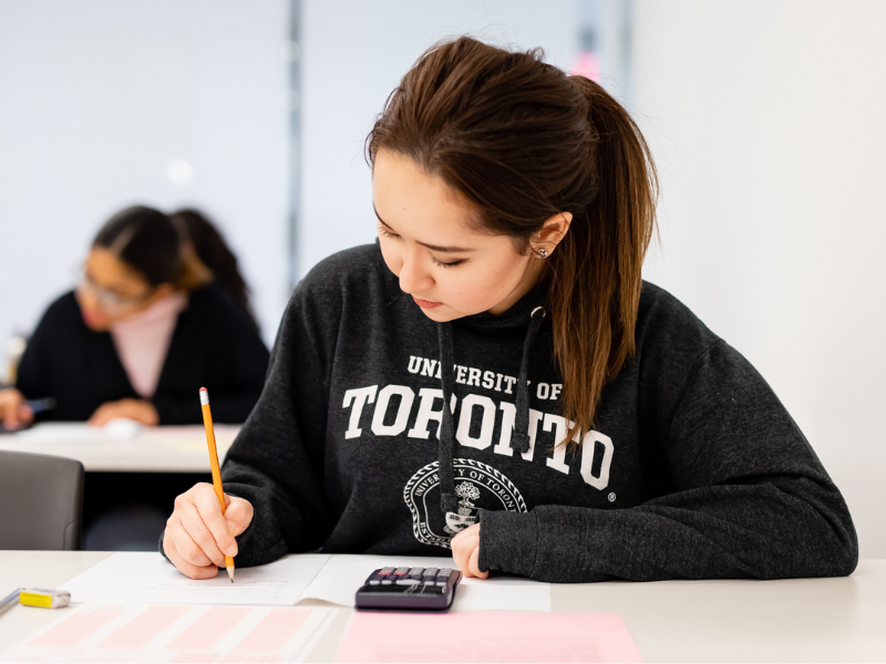 Students writing exam