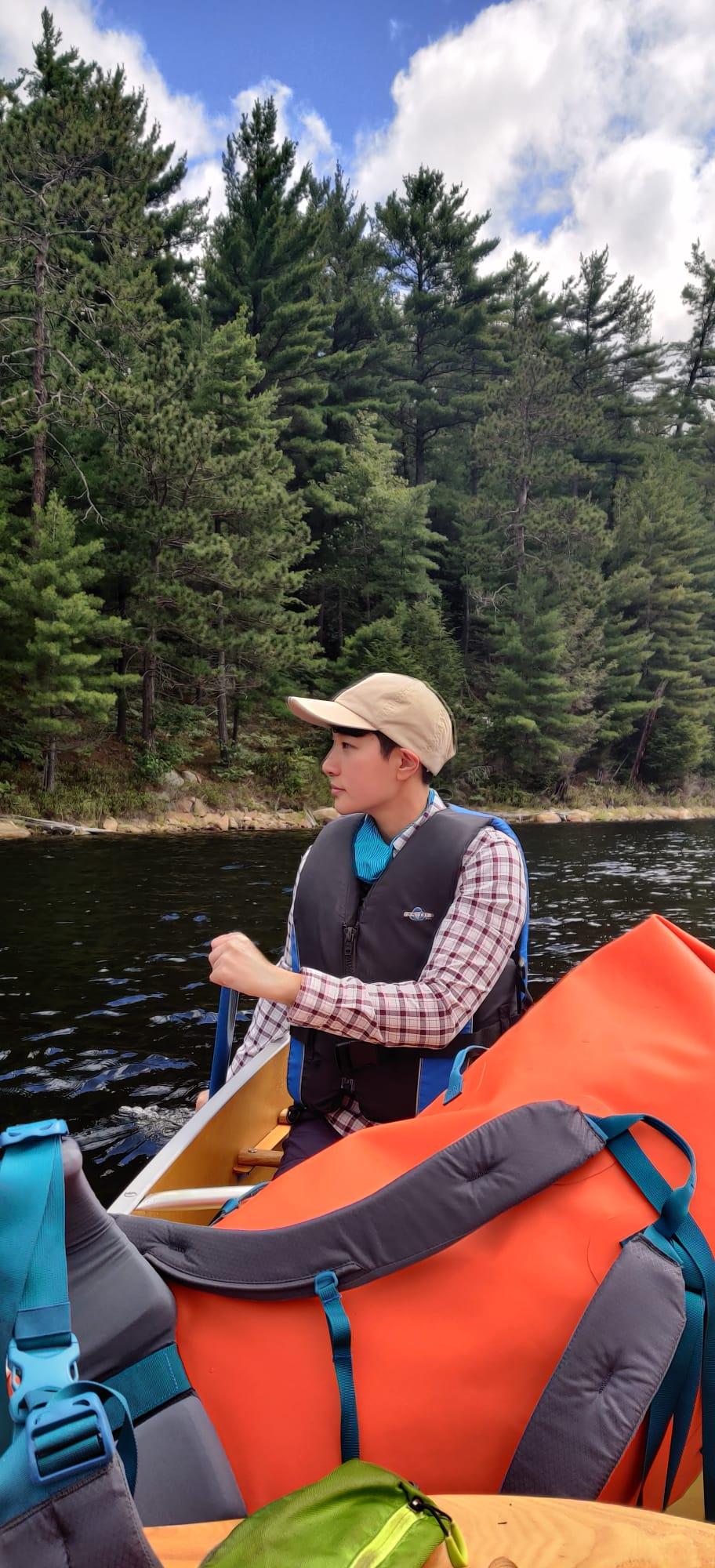 Annie canoeing