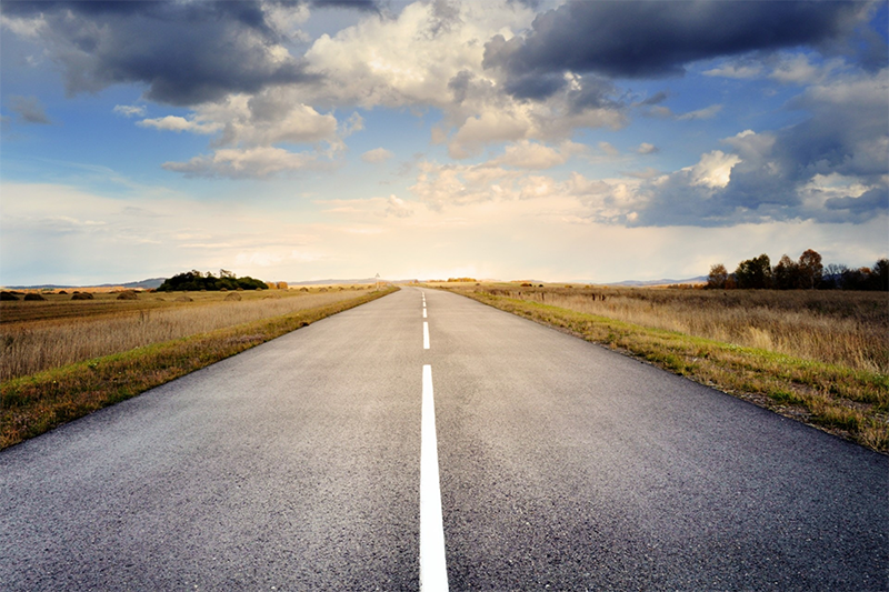 A road leading to the horizon