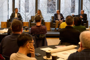 AI panel discussion at the ITS all-staff meeting.