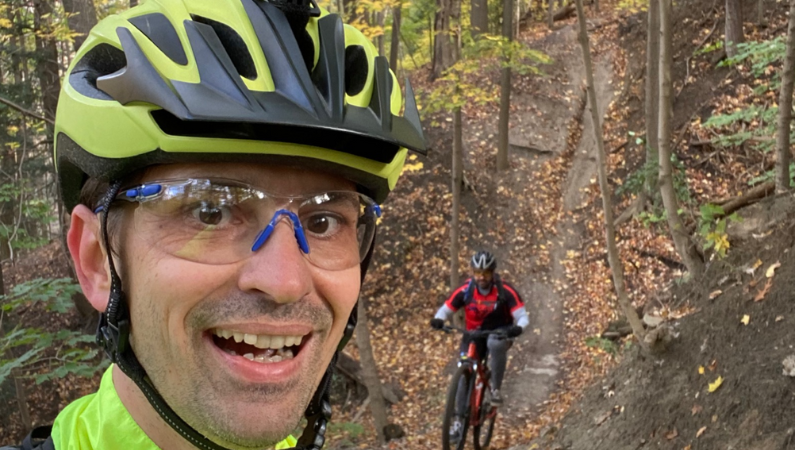 Sebastian on a bike trail