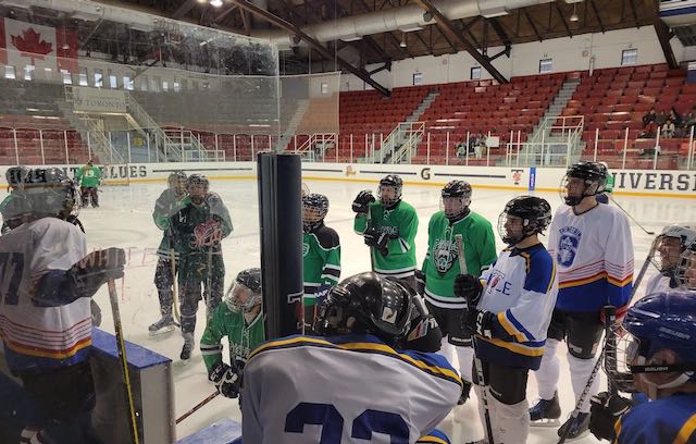 A photo of the 2024 ITS hockey game.