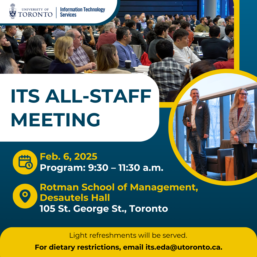 ITS all-staff meeting poster